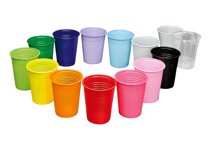 Kunststoffbecher 180 ml, Mundspülbecher, verschiedene Farben