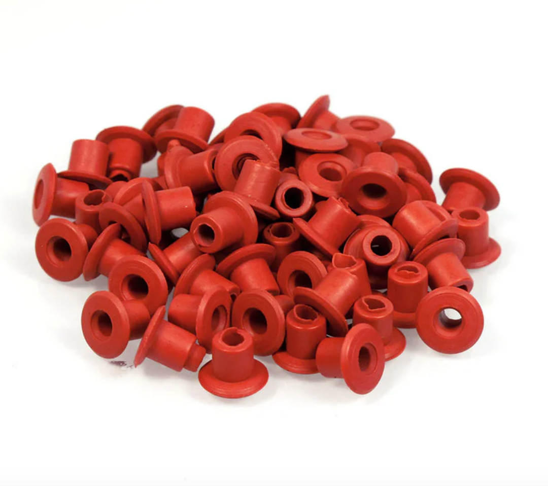 Dan Kubin Perfect Nipple Grommets 100pcs - Nadelstangengummis - Rot - FULL HARD