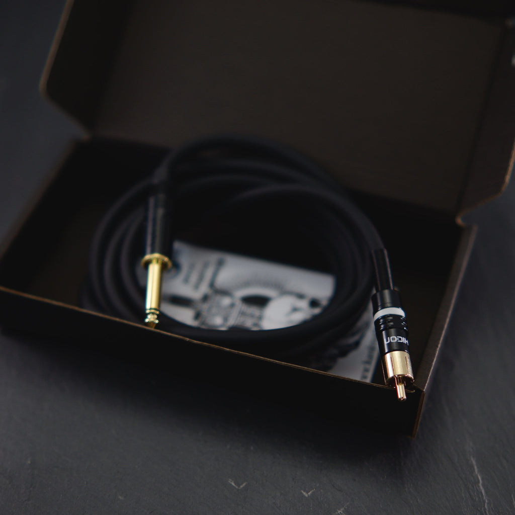 Hard Craft RCA-Kabel Heavy Duty, schwarz, vergoldet