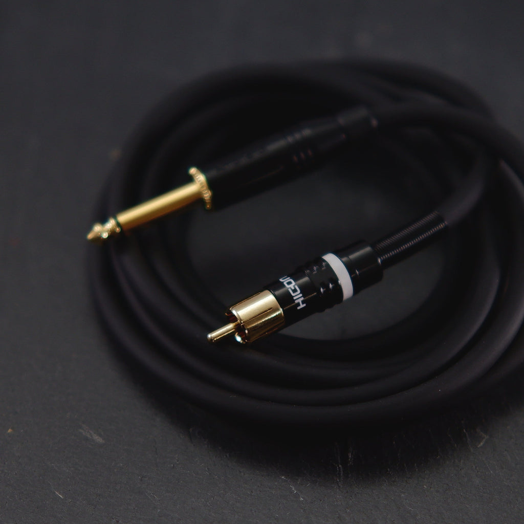 Hard Craft RCA-Kabel Heavy Duty, schwarz, vergoldet
