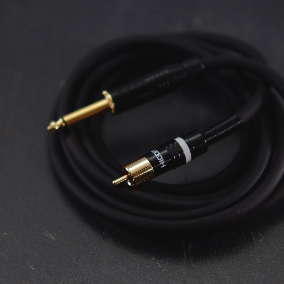 Hard Craft RCA-Kabel Heavy Duty, schwarz, vergoldet