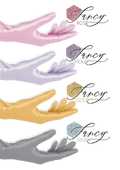 Fancy Nitrilhandschuhe, Rosé, Gold und Violett, 100 Stück