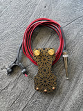 Custom Fußschalter Messing, inkl. Clipcord, 2 m