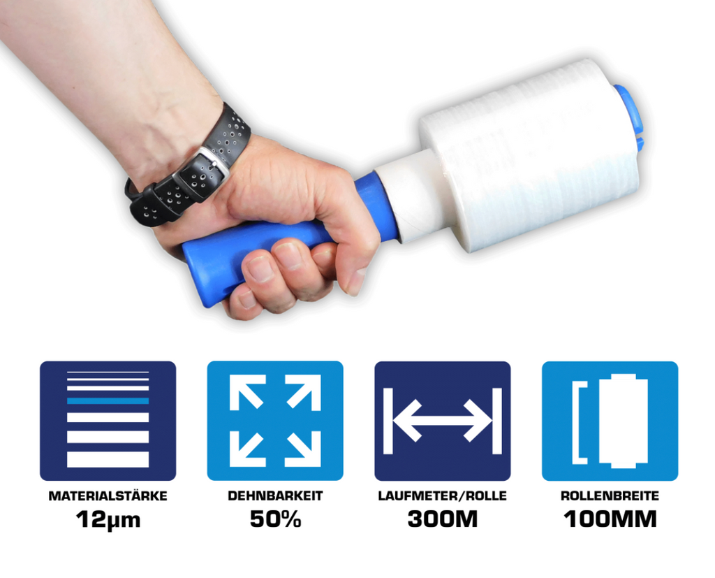 Mini-Handstretchfolie, mit oder ohne Abroller