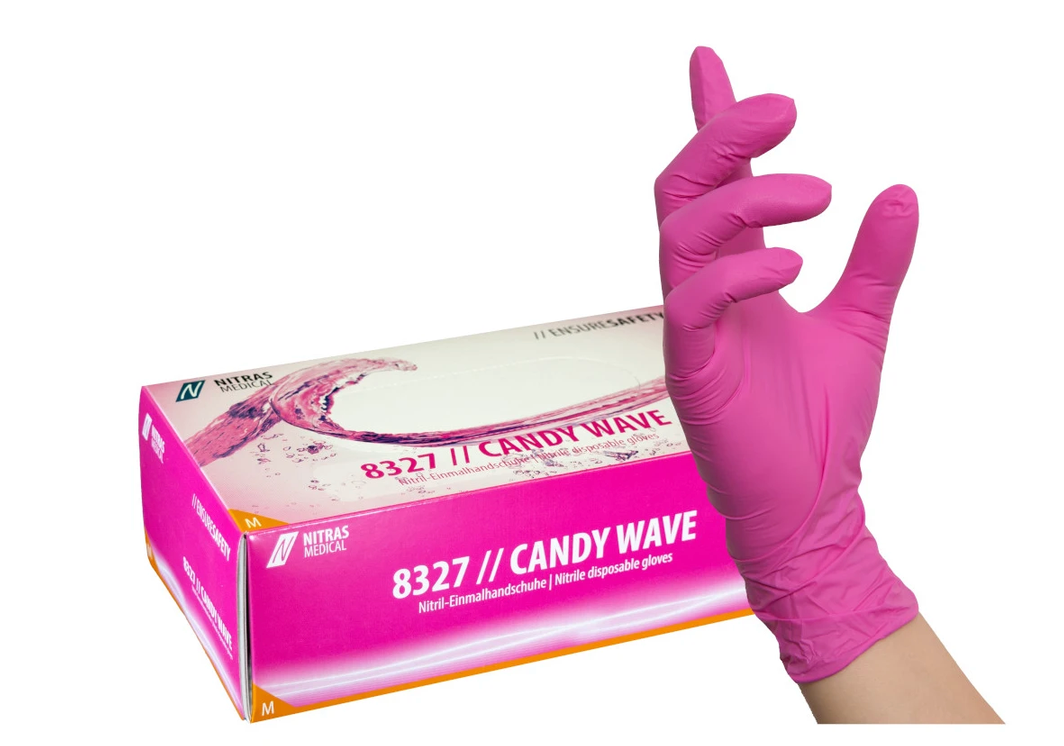 Nitras CANDY WAVE Nitril-Untersuchungshandschuhe Pink