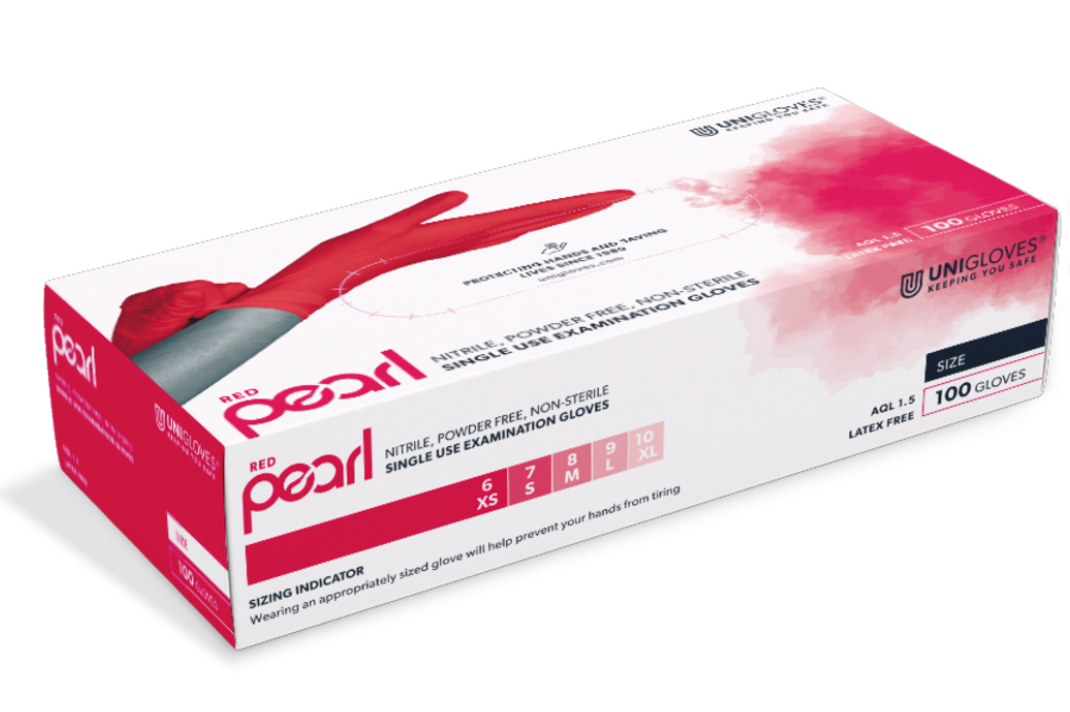 Red Pearl Nitrilhandschuhe rot, puderfrei, 100 Stück