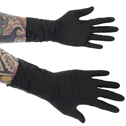 Latex Handschuhe Select Black 300 mm, extra lang, 100 Stück