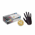 Latex Handschuhe Select Black, mikrogeraut, 100 Stück