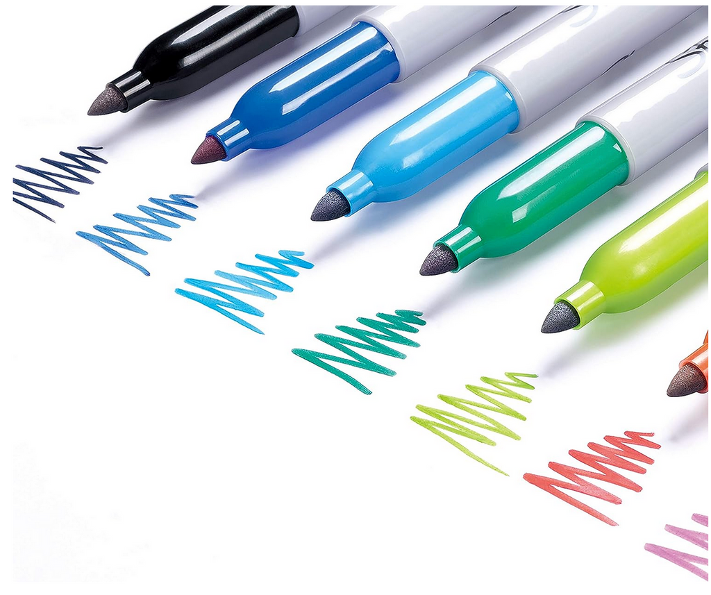 SHARPIE Permanent Marker | Marker Stifte mit feiner Spitze | 80s Glam Farben | 24 Stück Market Set
