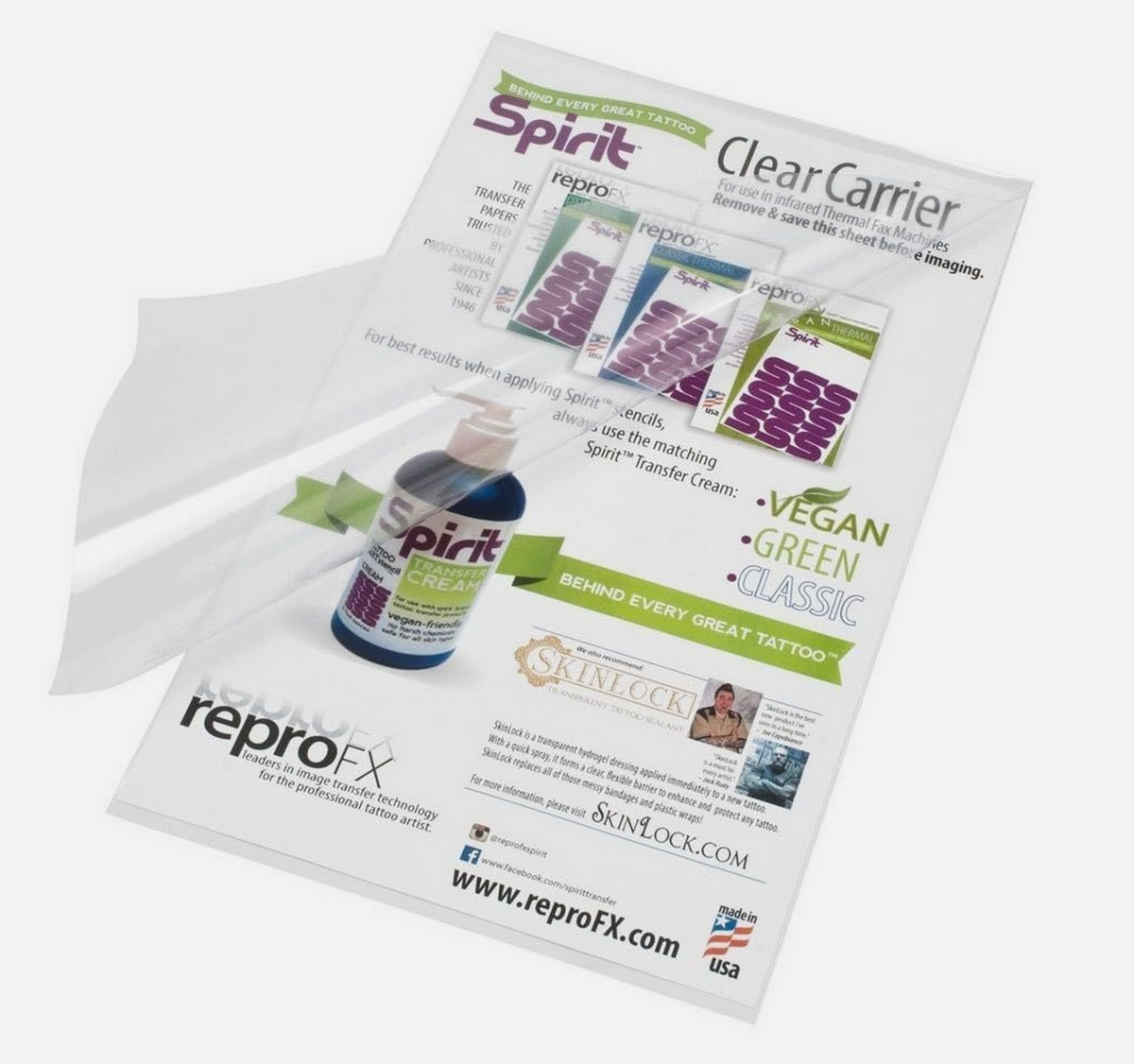 SPIRIT Thermal Papier Hülle 14 Zoll, transparent