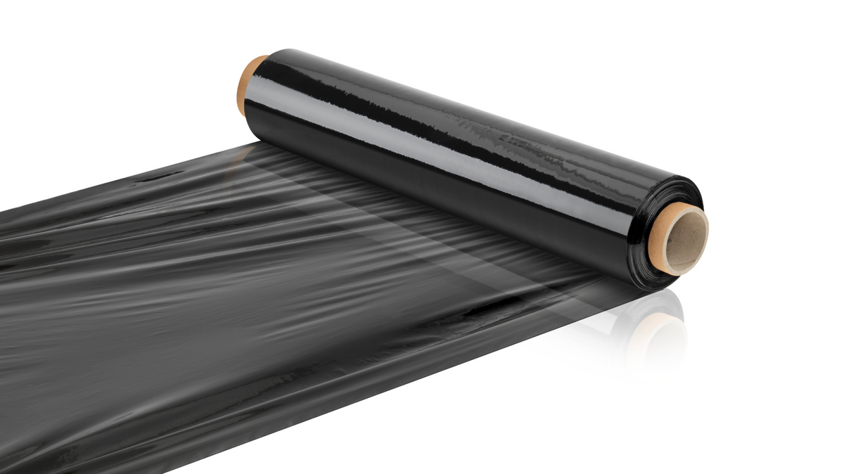 Stretchfolie 50 cm, schwarz oder transparent, ca. 150 m