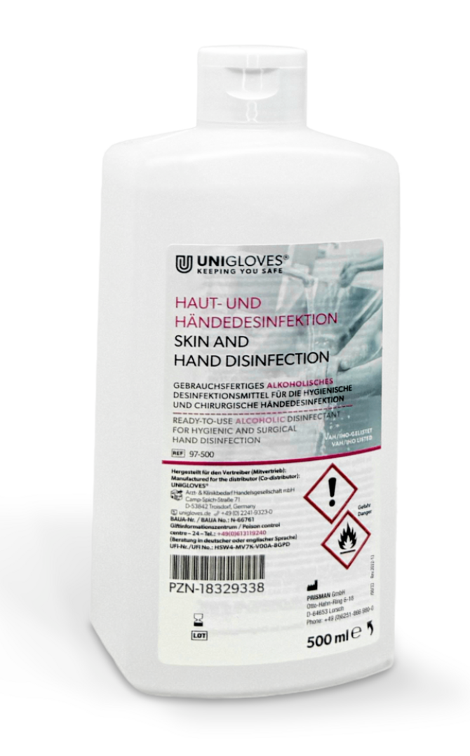 Haut- und Händedesinfektion, 250, 500 oder 5000 ml
