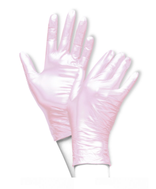 Fancy Nitrilhandschuhe, Rosé, Gold und Violett, 100 Stück