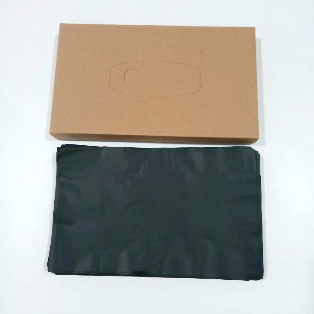 PLA "Bio Kunststoff" - Box mit 200 Schutzhüllen für Flaschen / Spritzflasche / Netzteil - 150mm x 250mm - BLACK