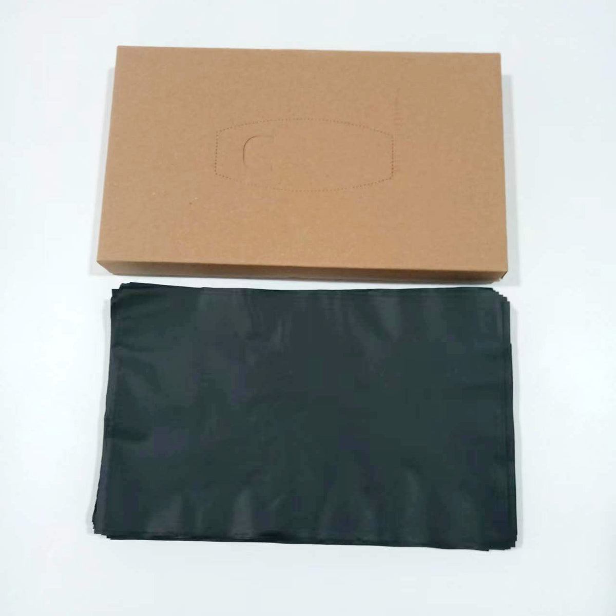 PLA "Bio Kunststoff" - Box mit 200 Schutzhüllen für Flaschen / Spritzflasche / Netzteil - 150mm x 250mm - BLACK